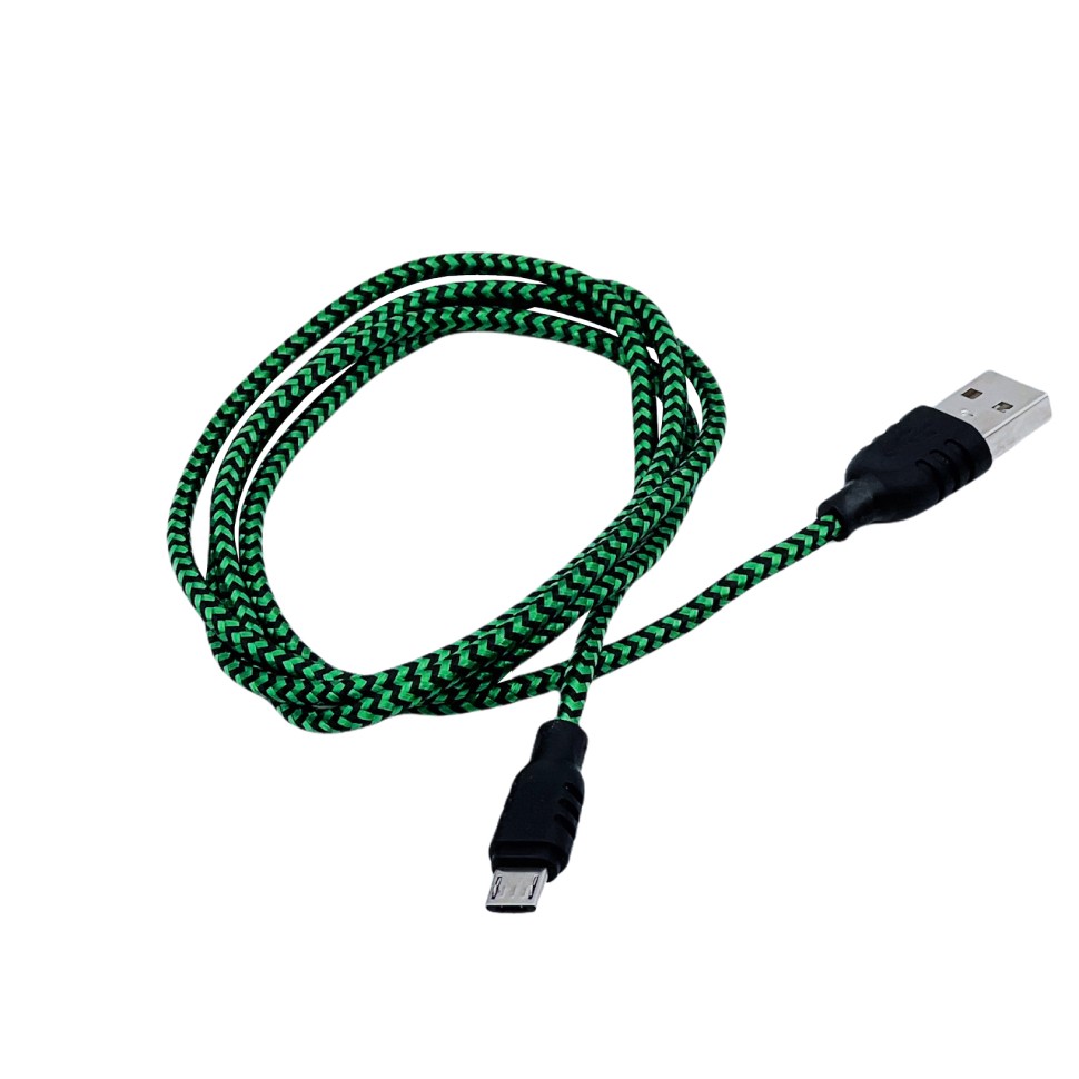 Кабель USB-micro 1.3м текстильный (10)