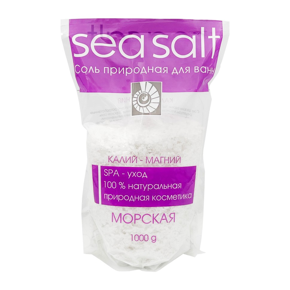 Соль для ванн в ассортименте МОРСКАЯ 1000гр ЭЛ-1066 (12)