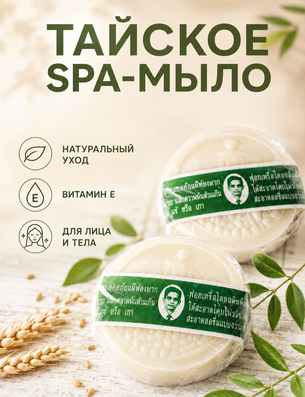 Мыло д/лица и тела Травяное с Кокосовым Маслом