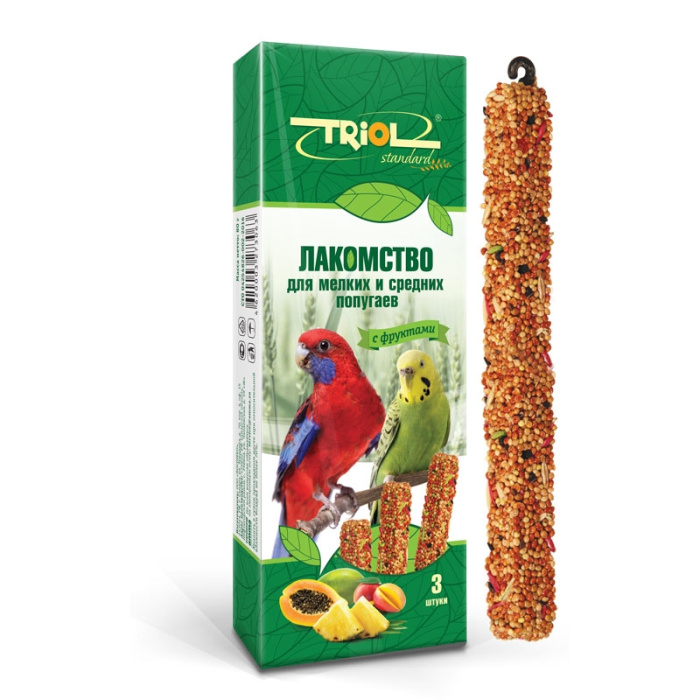 Triol Палочки для мелких и средних попугаев 3шт. 80 г