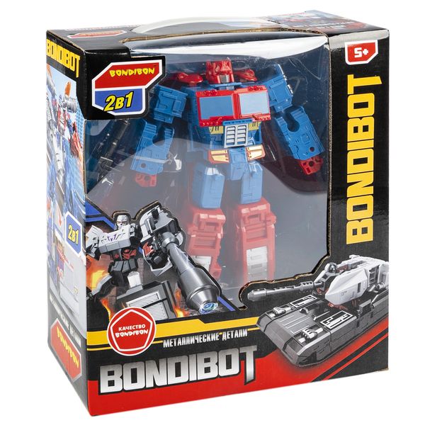 929 р. 1966 р. Трансформер 2в1 BONDIBOT Bondibon, ВОХ 24x27,8x10 см, метал. детали, робот-грузовик, арт. HD80.
