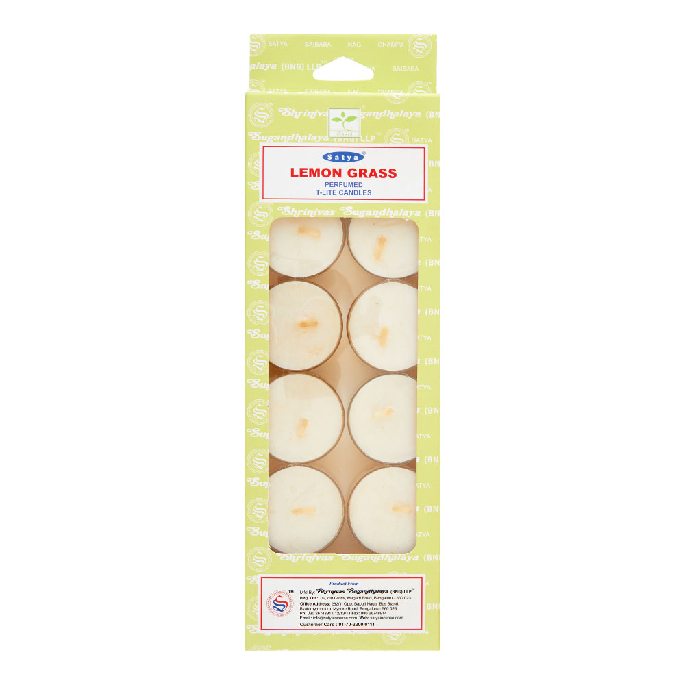 SATYA Lemon Grass Ароматические чайные свечи Лемонграсс 14г x 12