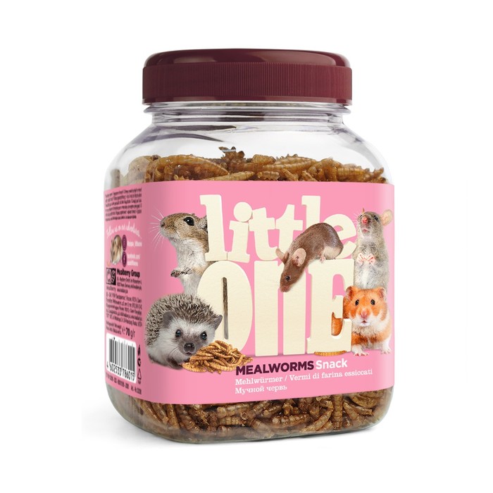 Лакомство Little One «Мучной червь» для всеядных грызунов, 70 г