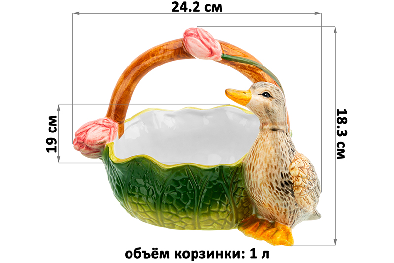 БЫЛО 2278 руб! Корзинка сервировочная 1 л 24,2*19*18,3 см