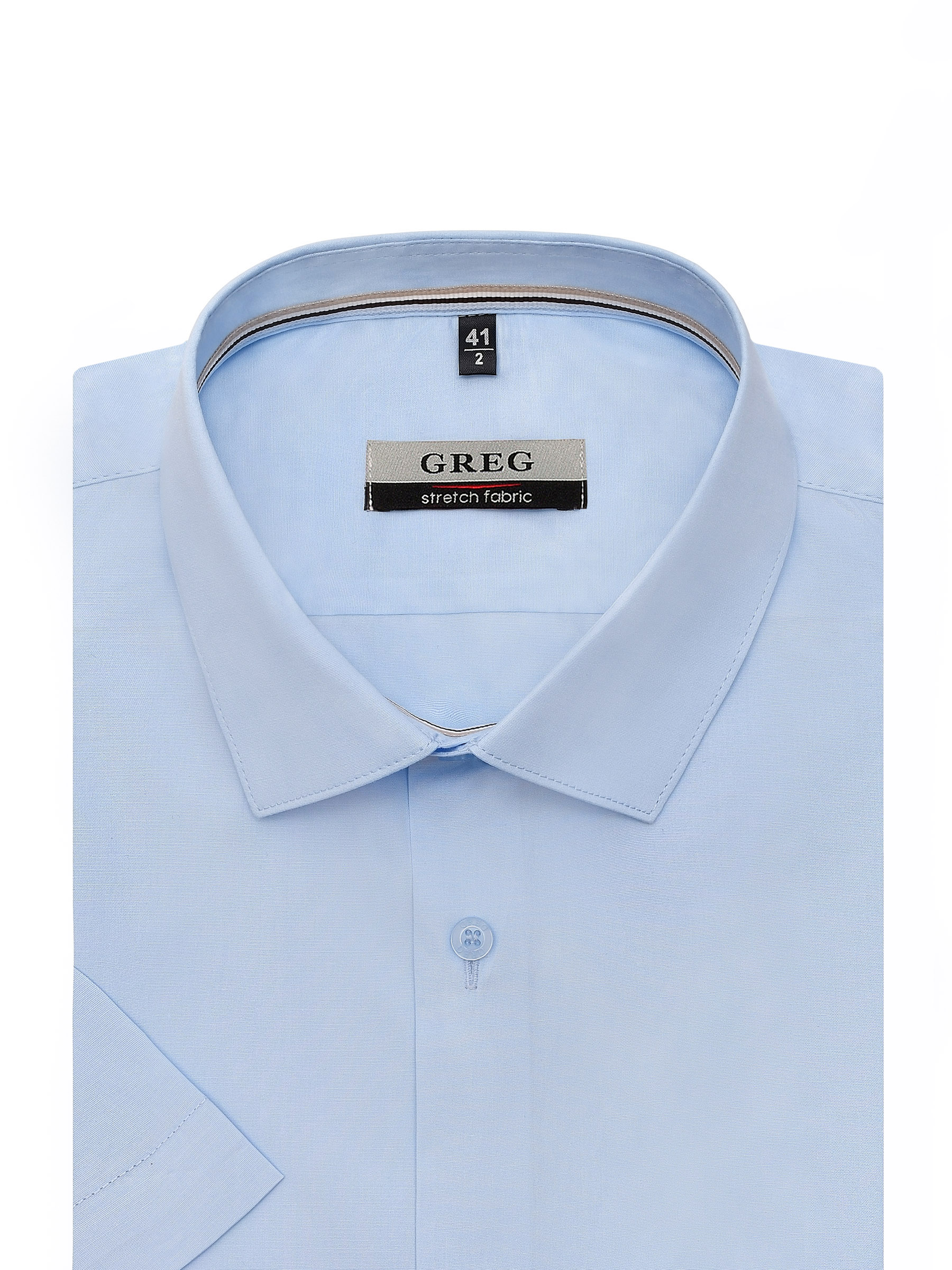 Сорочка мужская короткий рукав GREG 210/207/ZN/1p STRETCH