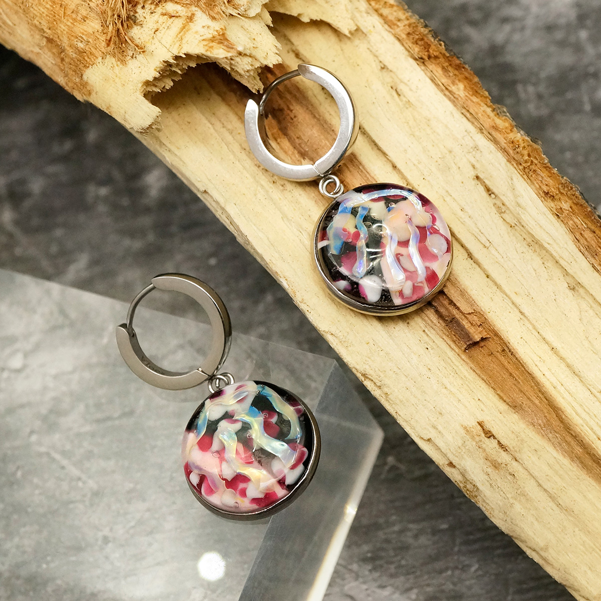 Серьги из муранского стекла APPLE BLOSSOM LS3150