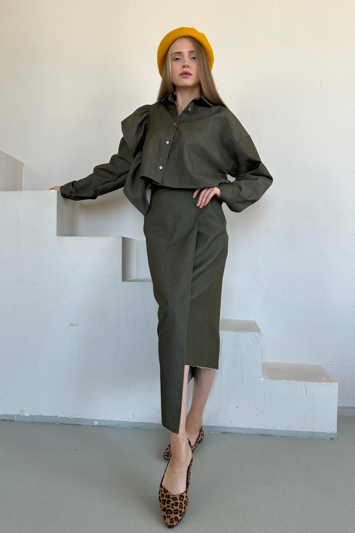 Рубашка джинс DENIM018/05/Хаки