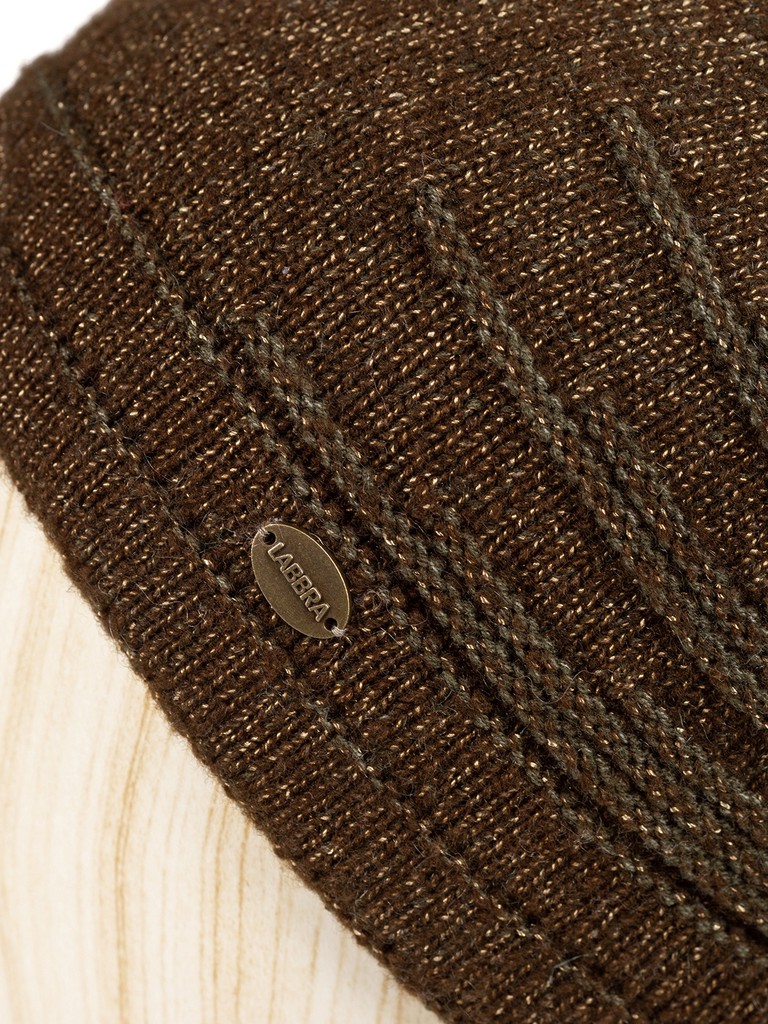 Ст.цена 1280р Шапка жен. шерсть+виск+каш LB-D77014 khaki
