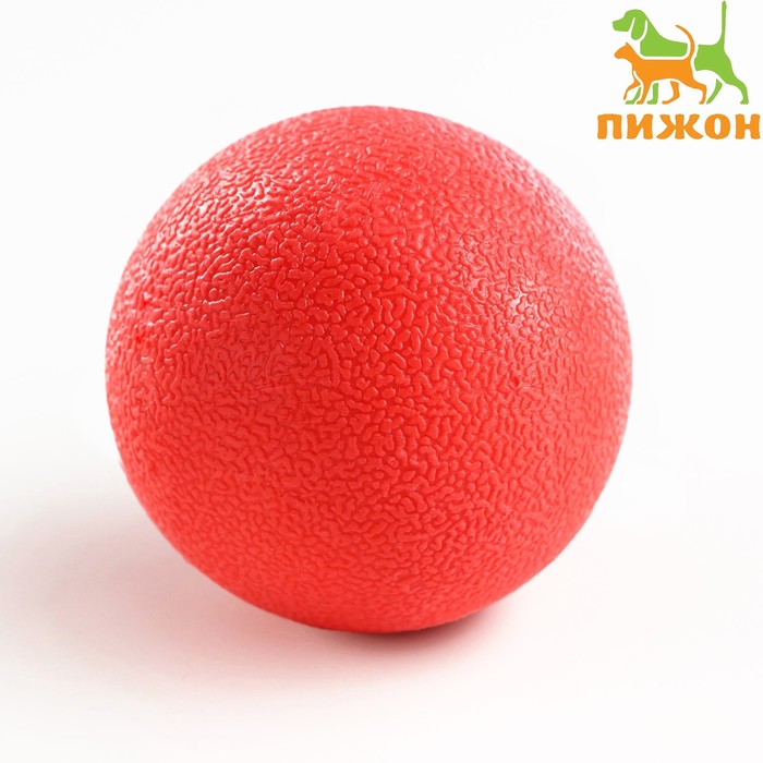 Игрушка для собак «Цельнолитой шар», большая, 5 см, каучук, красная
