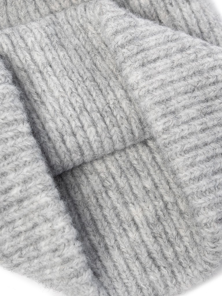 Ст.цена 910р Шапка жен. шерсть+акр LB-M99005 white/grey