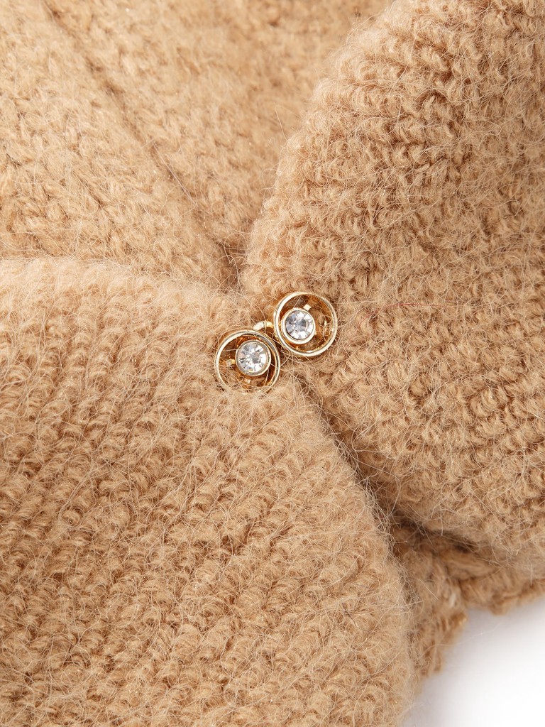 Ст.цена 2960р Шапка жен. кид-мох+альп+шерсть LB-N88031A beige