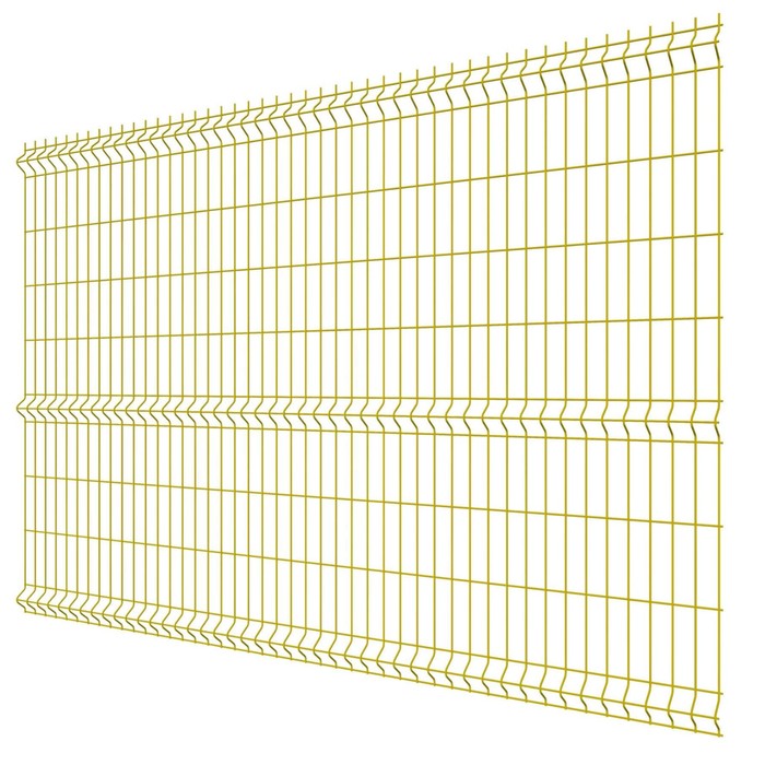Панельное ограждение, 2.5×1.53 м, ячейка 55×200 мм, d=3.5 мм, жёлтое