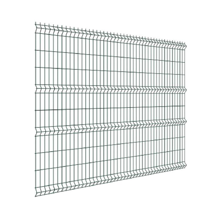 Панельное ограждение, 2.5×1.53 м, ячейка 200×55 мм, d=4 мм, зелёное