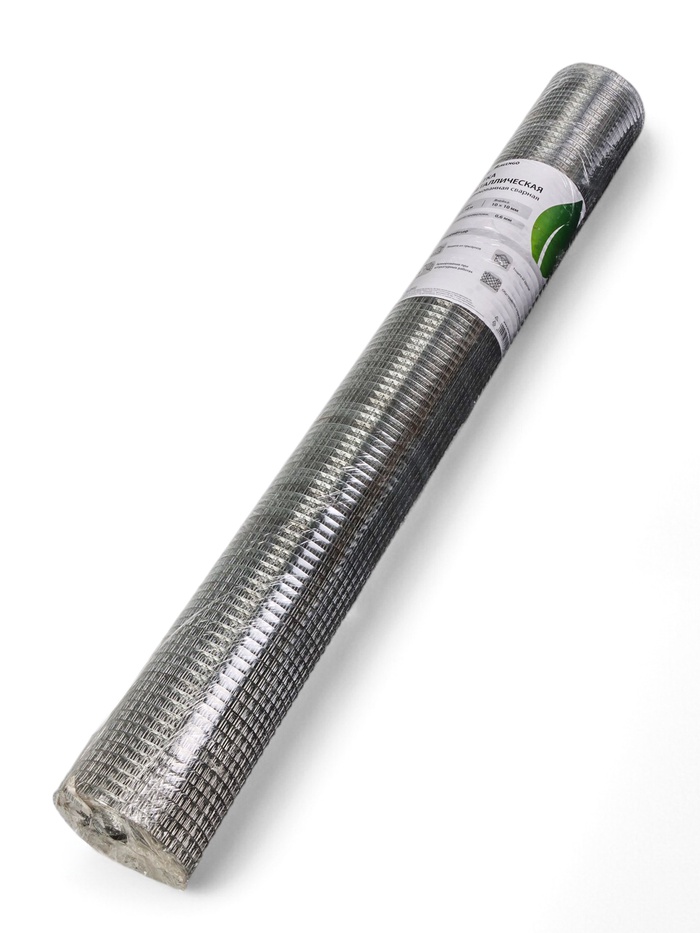 Сетка сварная оцинкованная, 10×1 м, ячейка 10×10 мм, d=0.6 мм, металл, Greengo