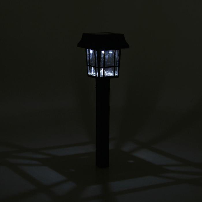 Садовый светильник на солнечной батарее «Фонарик», 1 LED, свечение белое