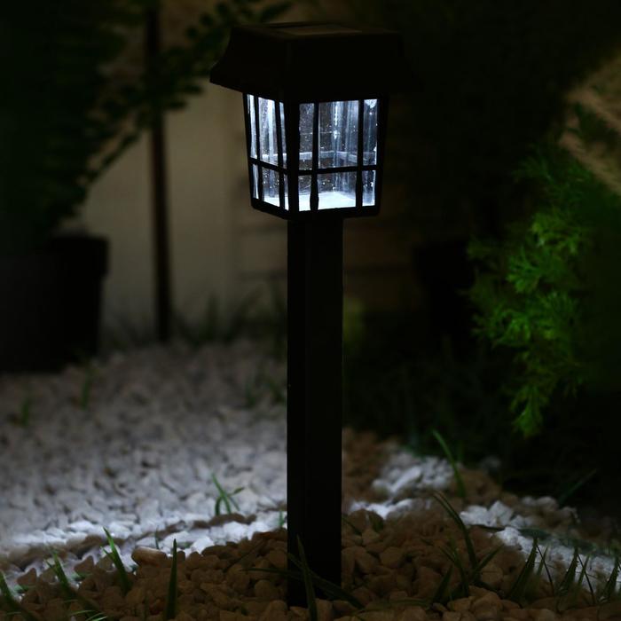 Садовый светильник на солнечной батарее «Фонарик», 1 LED, свечение белое