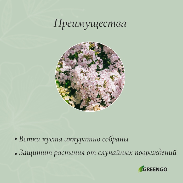 Кустодержатель для цветов, d=20 см, h=70 см, ножка d=0.3 см, металл, зелёный, Greengo