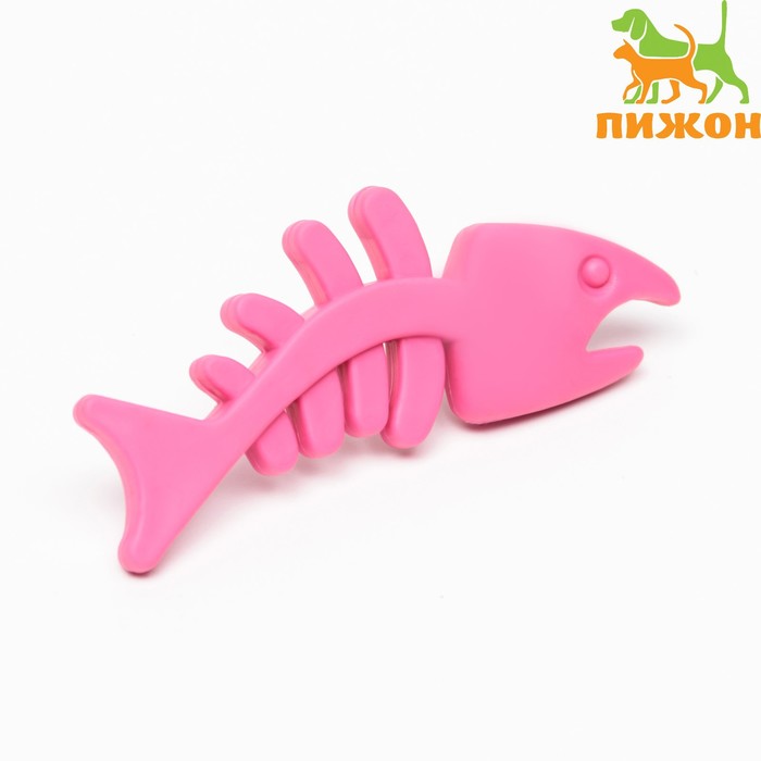 Жевательная игрушка для собак «Планктон», 12.5 см, суперпрочная, розовая