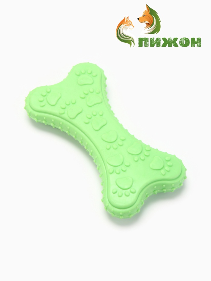 Жевательная игрушка для собак «Собачье удовольствие», 10.5 см, TPR, зелёная