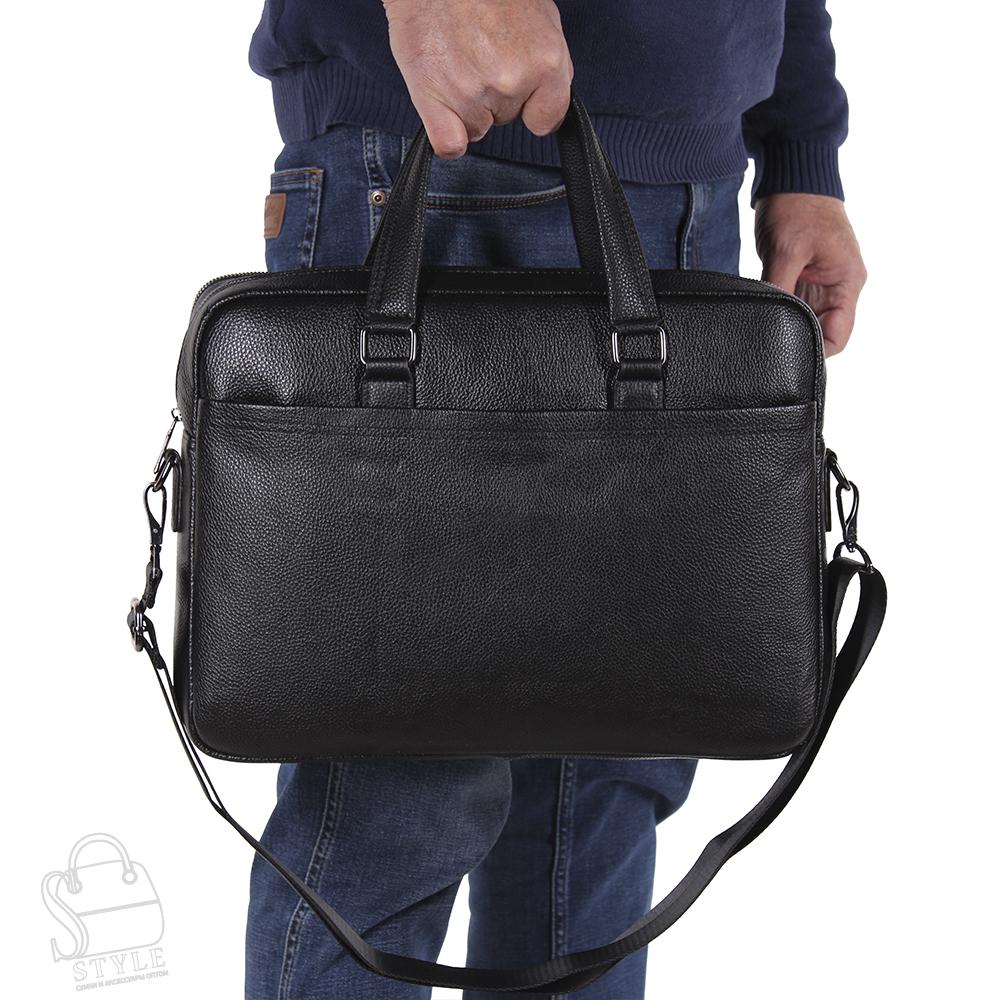 Портфель мужской кожаный 8272-8QH black Heanbag