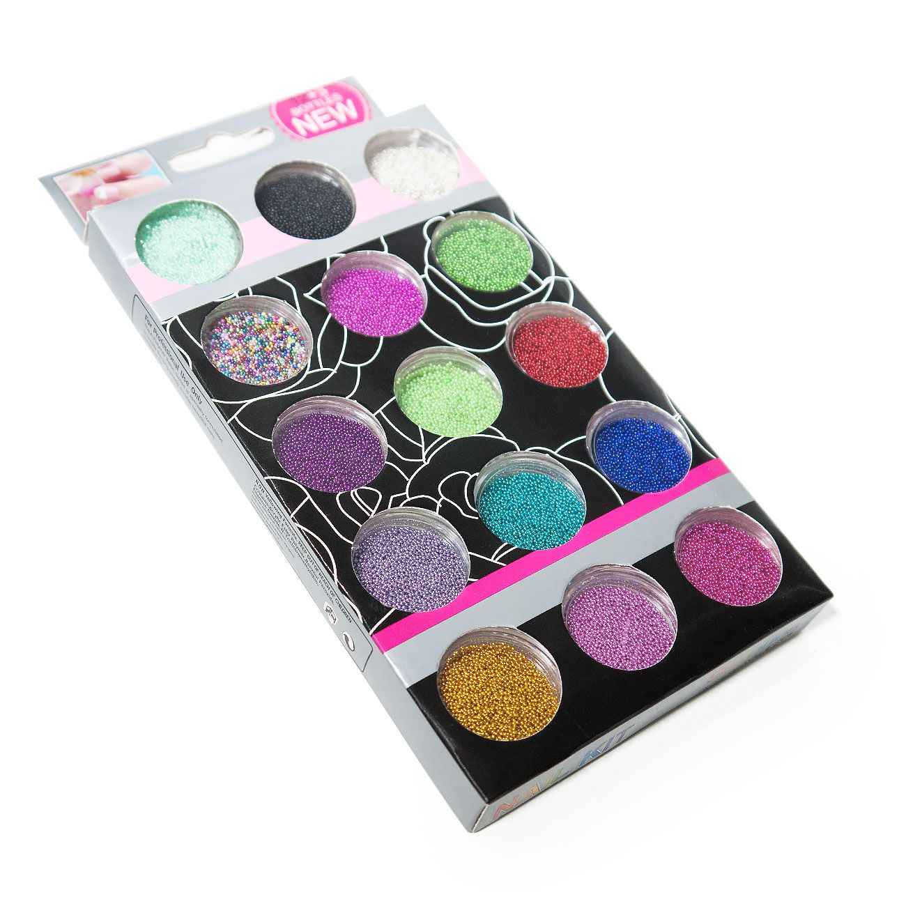 Nail Art Бисер для дизайна ногтей, 15 шт./уп., средний