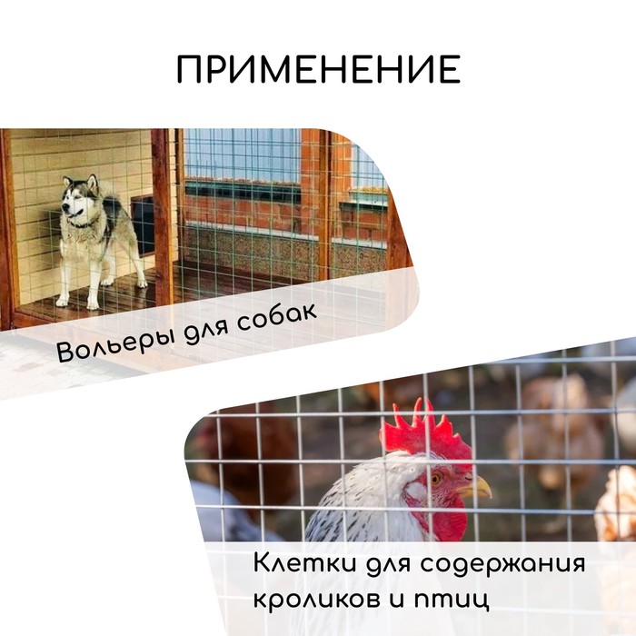Сетка плетёная с ПВХ покрытием, 10×1.5 м, ячейка 25×25 мм, d=0.9 мм, металл, Greengo