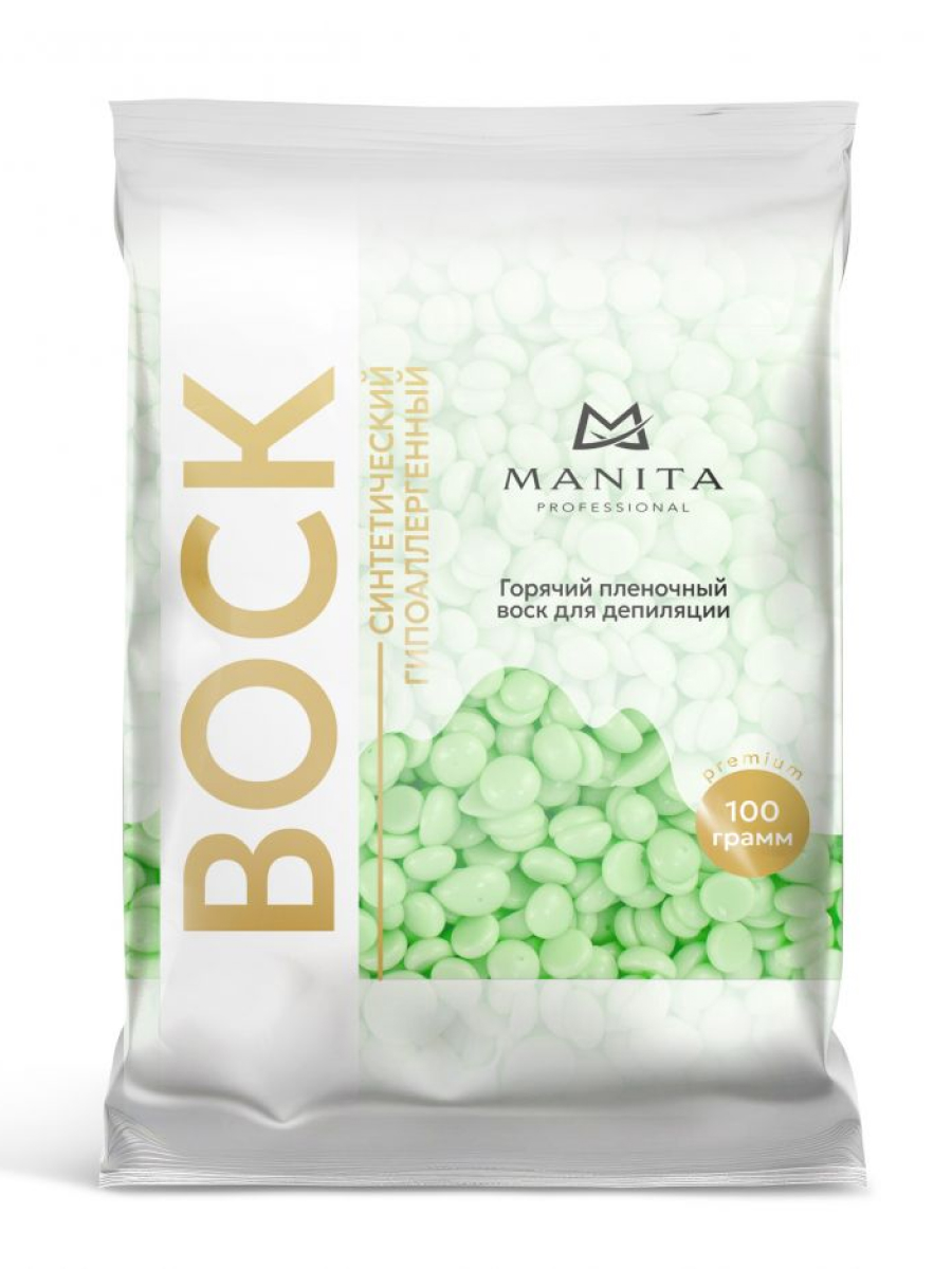 Manita Professional Воск для депиляции в гранулах синтетический, яблоко, 100 г