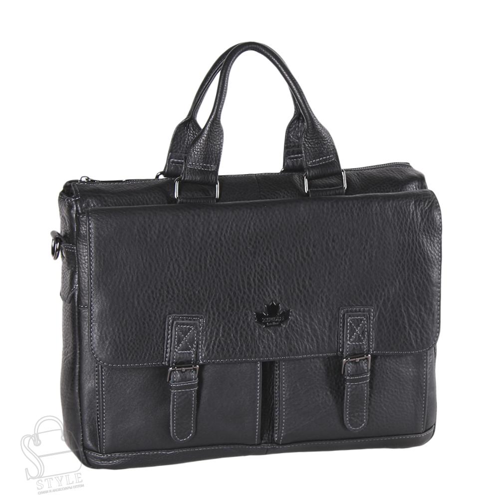 Сумка мужская кожаная 0067Z black Zinimsk