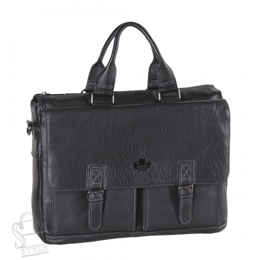 Сумка мужская кожаная 0067Z black Zinimsk