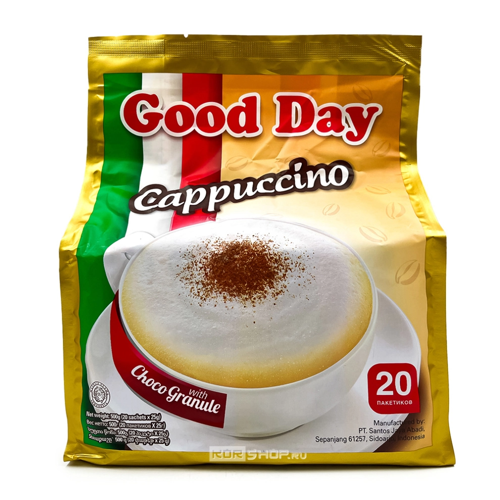 Кофе 3 в 1 «Капучино» Good Day, Индонезия, 500 г (20 стиков по 25 г) Акция