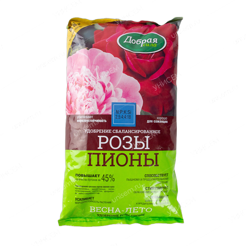 Добрая Сила Удобрение Розы-Пионы 0,9 кг (12 шт)
