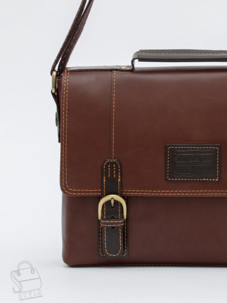 Портфель мужской кожаный 1901TR brown Tough Ruder