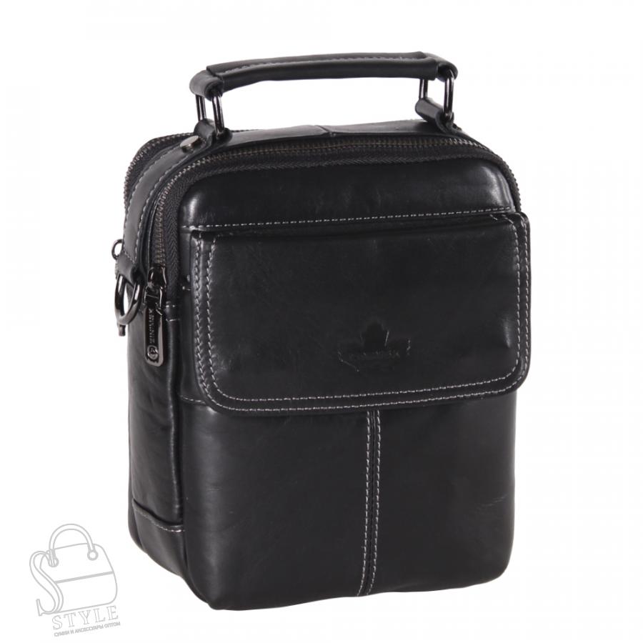 Сумка мужская кожаная 22666Z black Zinimsk