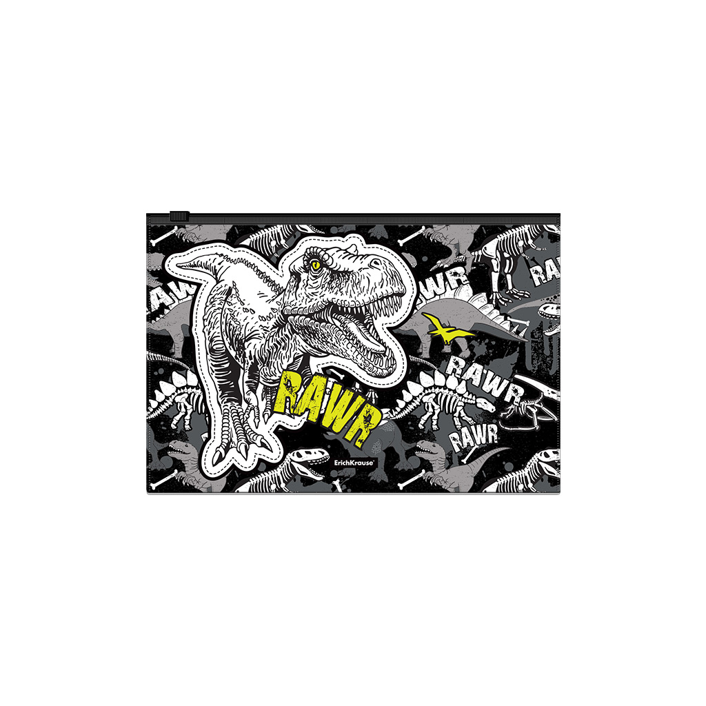 АКЦИЯ 17р. 200р.Zip-пакет пластиковый ErichKrause® Dinosaur Park, B5 (в пакете по 12 шт.)