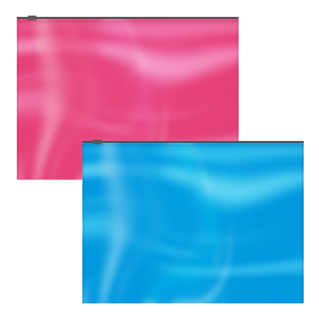 АКЦИЯ 95р. 200р.Набор из 4 zip-пакетов пластиковых ErichKrause® Glossy Bubble Gum, арома, A4, непрозрачный, ассорти