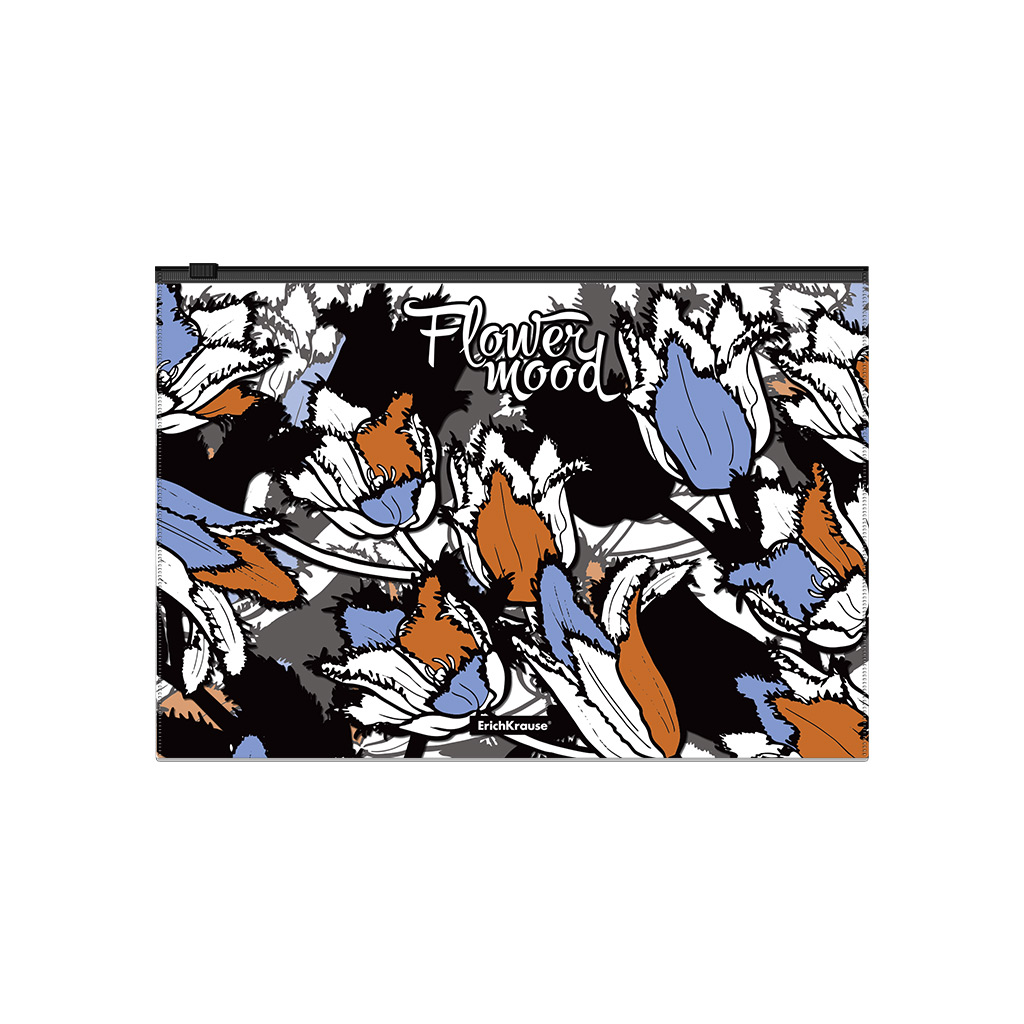 АКЦИЯ 20р. 80р.Zip-пакет пластиковый ErichKrause® Tulips, А4 (в пакете по 12 шт.)