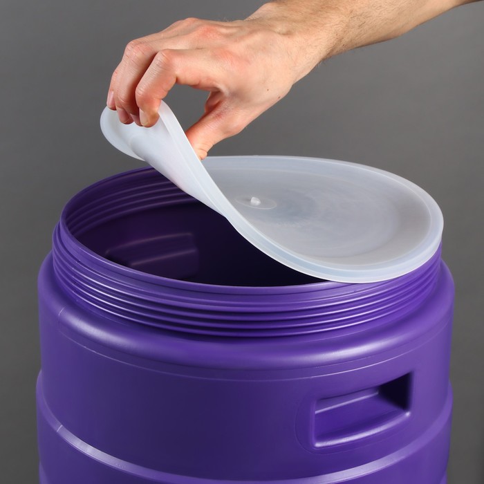 Бочка для воды пластиковая, с крышкой, 24 л, МИКС