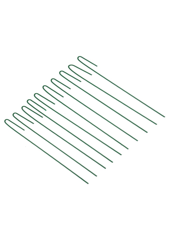 Колышек универсальный, h=40 см, ножка d=0.3 см, набор 10 шт., зелёный, Greengo