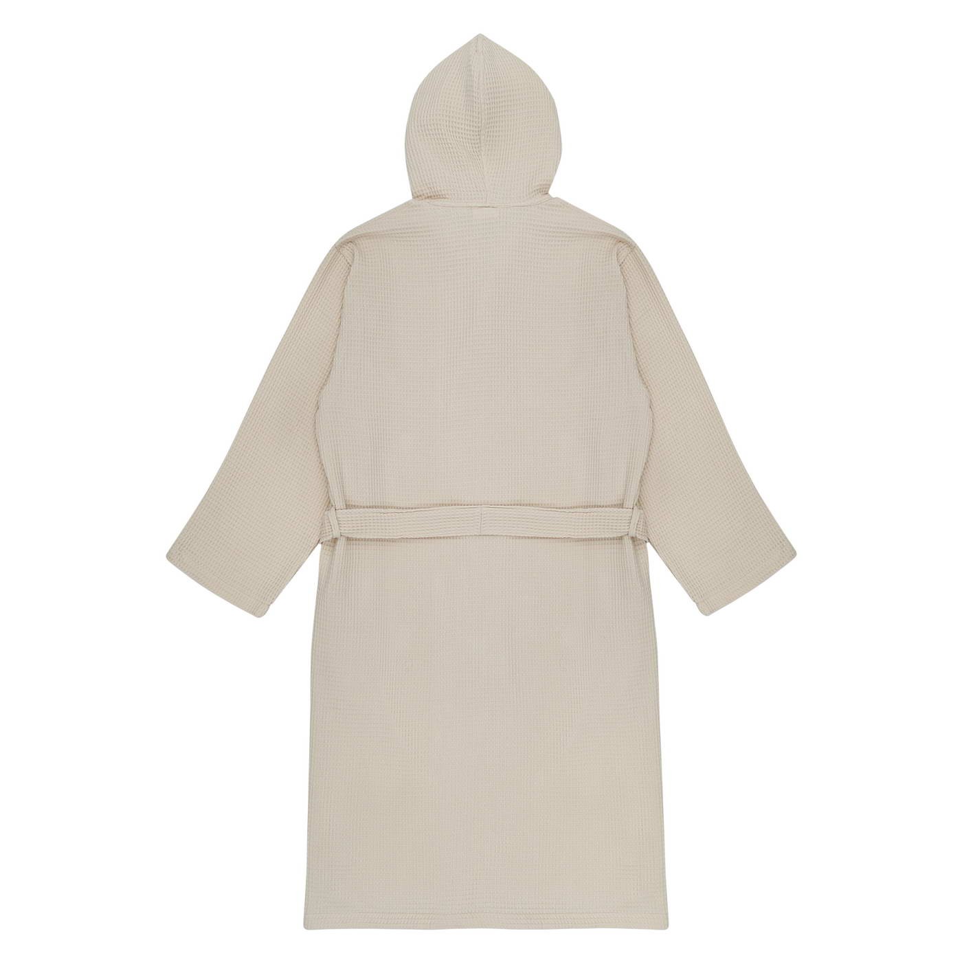Naomi (крем) XL (р.56-58) Халат вафельный с капюшоном