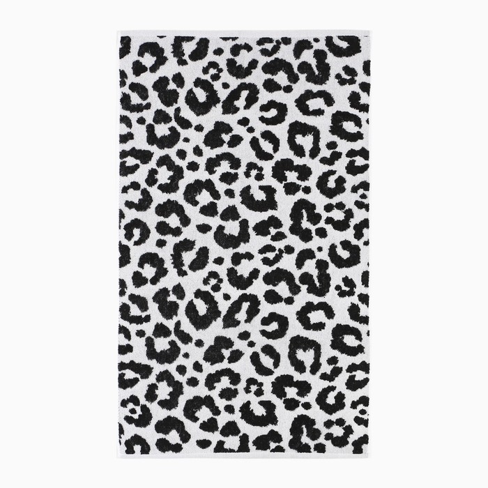 Полотенце махровое «Этель» Leopard, 50×90 см, 100% хлопок, 420 г/м², чёрно-белое