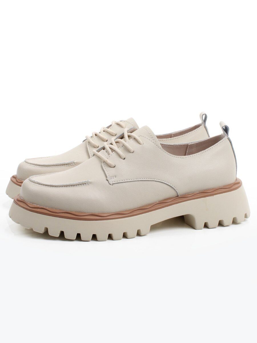 03-HY7-1D BEIGE Полуботинки женские (натуральная кожа)