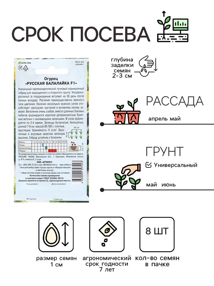 Семена Огурец