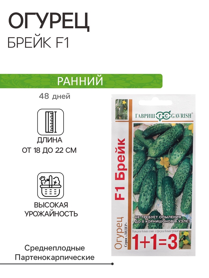 Семена Огурец корнишон