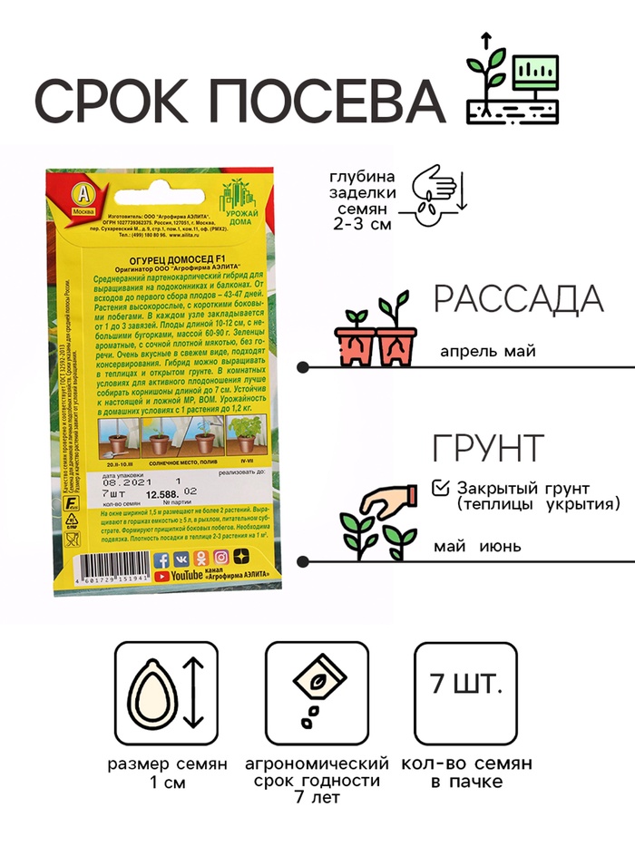 Семена огурца