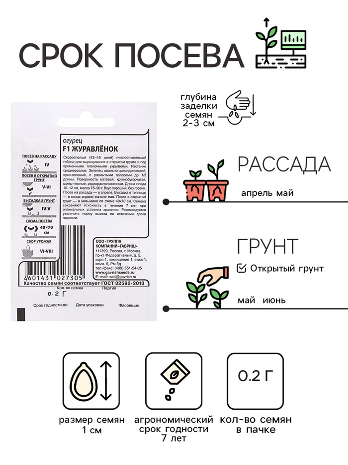 Семена Огурец