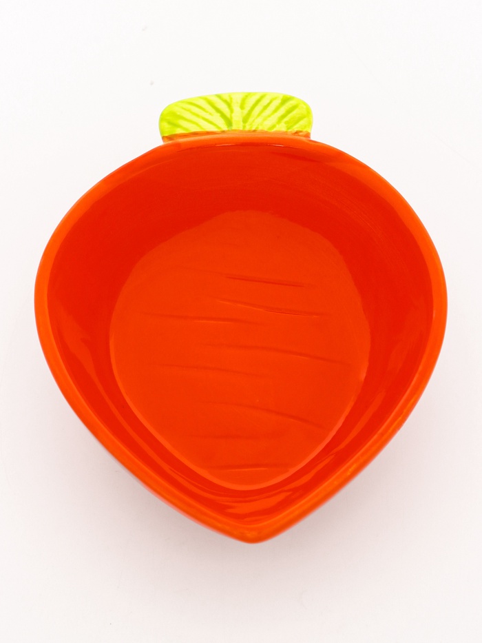 Миска «Морковь», 30 мл, 10×13×3.8 см, керамика, оранжевая