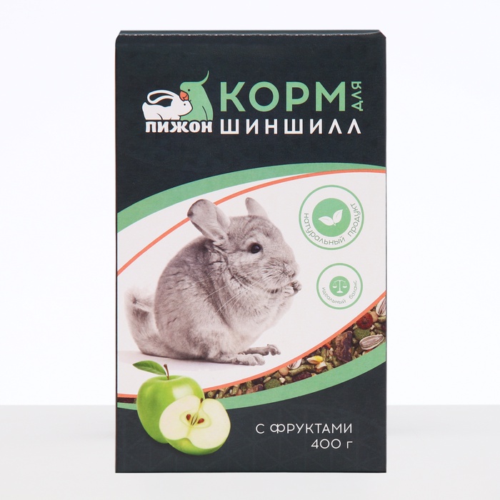 Корм «Пижон» для шиншилл, с фруктами, 400 г