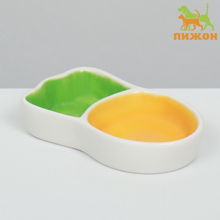 Миска для грызунов «Морковка», 11.3×6.3×2.5 см, керамика
