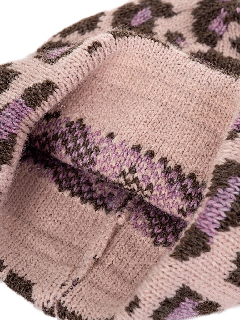 Ст.цена 1490р Шапка жен. шерсть+акр LB-BR55025 rose/taupe