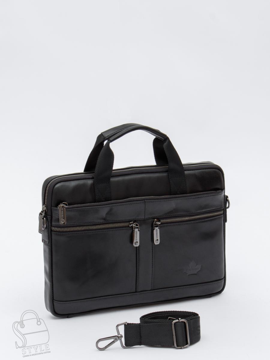 Портфель мужской кожаный 33773Z black Zinimsk